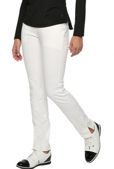 Belyn Key Ladies & Plus Size Commuter 27" Inseam Golf Crop Pants - ESSENTIALS (Chalk)