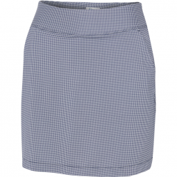 SPECIAL Greg Norman Ladies & Plus Size 17" Mirabelle Pull On Print Golf Skorts - PALMETTO (Navy)
