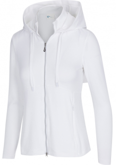 Greg Norman Ladies Amanda L/S Full Zip Hoodie Golf Shirts - LUXE LEISURE (Assorted)
