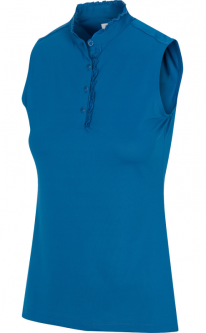 Greg Norman Ladies Bella Sleeveless Golf Shirts - PALAZZO (Cornflower)