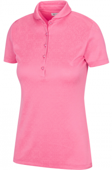 Greg Norman Ladies & Plus Size Quinto Short Sleeve Golf Shirts - CATALONIA (Peony)