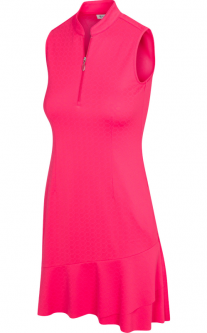 Greg Norman Ladies Crossover Flounce Sleeveless Golf Dress - ESSENTIALS (Assorted Colors)