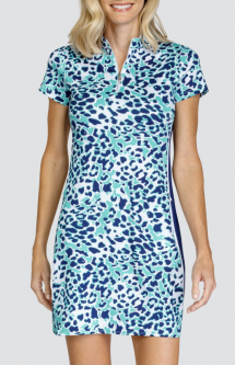 Tail Ladies Olympia 36.5" Short Sleeve Print Golf Dress - DIAMOND BLISS (Mountain Lynx)