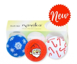 Navika Holiday Golf Balls (Set of Three)
