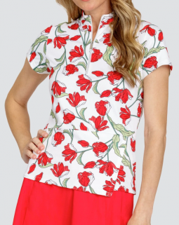 Tail Ladies Maren Short Sleeve Print Golf Shirts - DESERT BLOOMS (Tulip Sway)