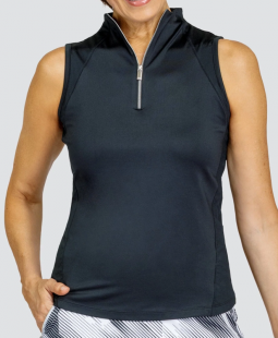 Tail Ladies Soiree Sleeveless Golf Shirts - BETTER THAN BASICS (Onyx Black)