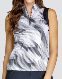 Tail Ladies Zosia Sleeveless Print Golf Shirts - BETTER THAN BASICS (Comet Stripe)
