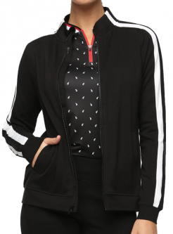Belyn Key Ladies Simone Full Zip Golf Jackets - ESSENTIALS (Onyx/Chalk)