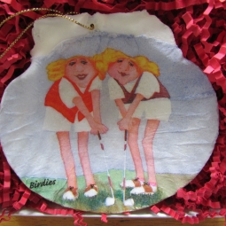 Golf Themed Hand Crafted Oyster Shells Gifts - Birdie Buddies