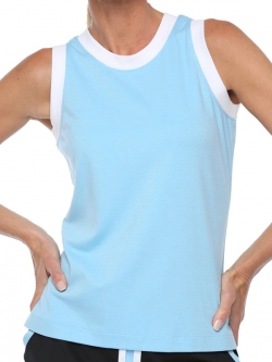 Belyn Key Ladies Shell Sleeveless Golf Shirts - Moonstruck (Sky Blue)