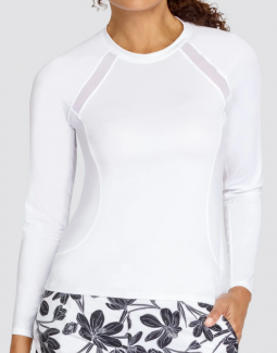 Tail Ladies & Plus Size Alda Long Sleeve Tennis/Golf Shirts - WHITES (Chalk White)