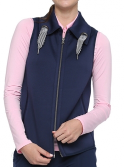 Belyn Key Ladies Grommet Golf Vests - ESSENTIALS (Ink)