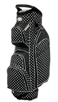Taboo Fashions Ladies Monaco Premium Lightweight Golf Cart Bags-City Lights Polka Dot-Black & White