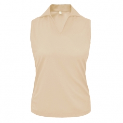 SALE Monterey Club Ladies & Plus Size V-Neck Fitted Sleeveless Golf Shirts - Assorted Colors