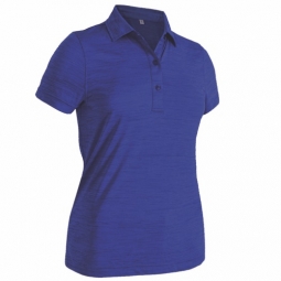 Monterey Club Ladies & Plus Size Melang Jersey Classic Short Sleeve Golf Shirts - Assorted Colors