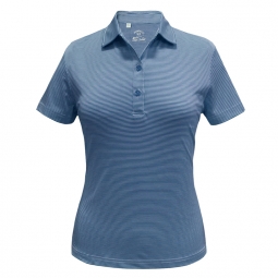 Monterey Club Ladies & Plus Size Pin Stripe Short Sleeve Golf Shirts - Assorted Colors