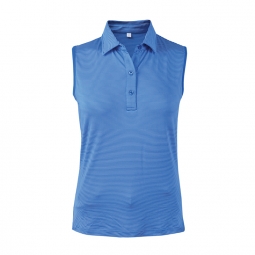 Monterey Club Ladies & Plus Size Jersey Pin Stripe Sleeveless Golf Shirts - Assorted Colors