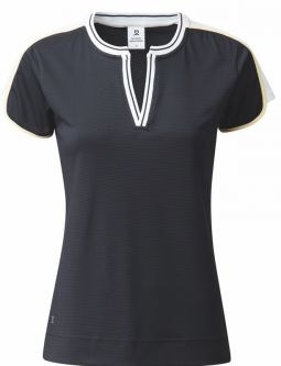 Daily Sports Ladies & Plus Size CLICHY Cap Sleeve Golf Shirts - Navy
