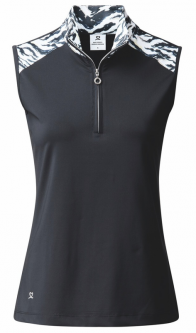 Daily Sports Ladies & Plus Size LENS Sleeveless Half Neck Golf Shirts - Navy