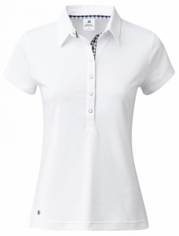 Daily Sports Ladies & Plus Size DINA Cap Sleeve Golf Polo Shirts - White