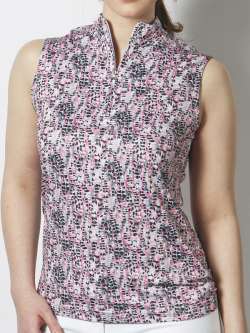 Daily Sports Ladies & Plus Size RAVENNA Sleeveless Print Golf Shirts - Pink Animal