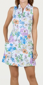 Sofibella Ladies Sleeveless Print Golf Dress - UV FEATHER (Splendid)