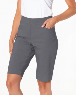 SlimSation Ladies 20" Pull On Golf Shorts - Charcoal