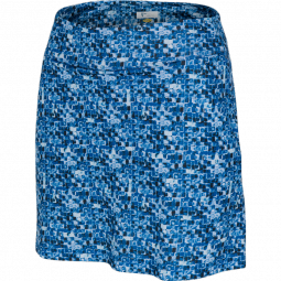 Greg Norman Ladies & Plus Size 17" Pull On Tile Print Golf Skorts - ESSENTIALS (Cornflower)
