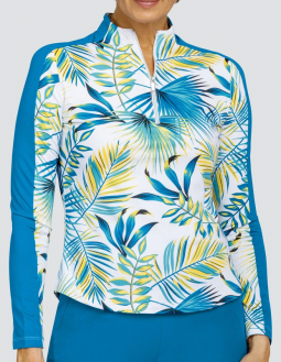 SPECIAL Tail Ladies Pierce Long Sleeve Print Golf Shirts - TUSCAN PALMS (Tuscany Palms)