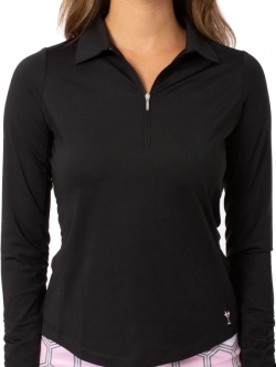 Golftini Ladies & Plus Size Long Sleeve Zip Golf Polo Shirts - Assorted Colors