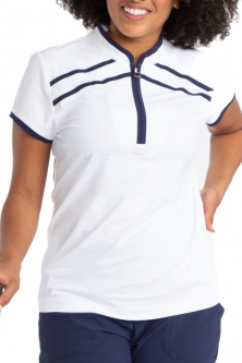 Kinona Ladies Gimme Putt Short Sleeve Golf Shirts -  Essentials (White)