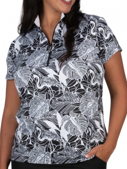 Nancy Lopez Ladies & Plus Size Lush Short Sleeve Print Golf Shirts - CARIBBEAN (Assorted)