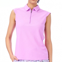Nivo Ladies Nikki Sleeveless Golf Polo Shirts - Radiant Lilac
