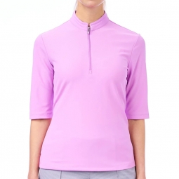Nivo Ladies Noa Half Sleeve Mock Golf Shirts - Radiant Lilac