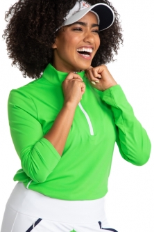 Kinona Ladies Keep It Covered Long Sleeve Golf Shirts - Fairway Green