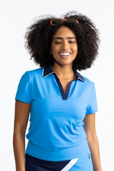 Kinona Ladies & Plus Size Classic and Fantastic Short Sleeve Golf Shirts - French Blue