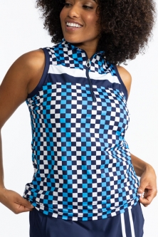 Kinona Ladies & Plus Size On Target Sleeveless Golf Shirts - Check It Out