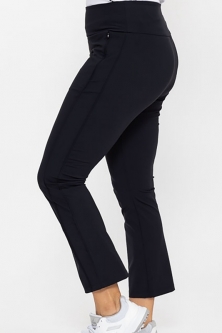 Kinona Ladies & Plus Size Smooth Your Waist Pull On Crop Pants - Essentials (Black)