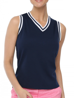 Belyn Key Ladies Varsity Shell Sleeveless Golf Shirts - ESSENTIALS (Ink)
