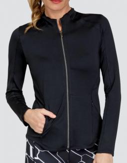 Tail Ladies Hathaway Long Sleeve Full Zip Tennis/Golf Jackets - ESSENTIALS (Onyx Black)