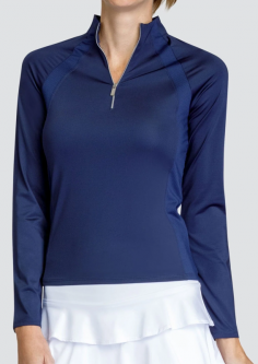 Tail Ladies Imelda Long Sleeve Tennis/Golf Shirts - ESSENTIALS (Navy Blue)