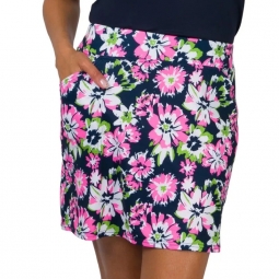 JoFit Ladies & Plus Size 17" Mina Pull On Golf Skorts - Strawberry Mojito (Fiesta Floral)