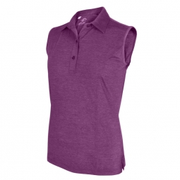 Monterey Club Ladies & Plus Size Dry Swing Sleeveless Heather Golf Shirts - Assorted Colors