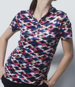 Daily Sports Ladies NICE Short Sleeve Print Golf Shirts - Spectrum Tulip