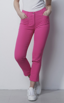 Daily Sports Ladies LYRIC High Water Zip Front Golf Ankle Pants - Tulip Pink