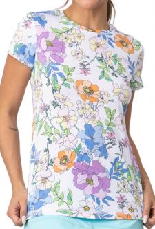 Sofibella Ladies & Plus Size Short Sleeve Tennis Shirts - UV FEATHER (Splendid)