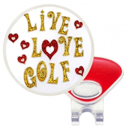 Navika Glitzy Ball Marker with Hat Clip - Live Love Golf