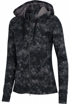 Greg Norman Ladies Clara L/S Full Zip Hooded Golf Jackets - LUXE LEISURE (Black)