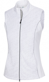 Greg Norman Ladies ML75 Haley Sleeveless Full Zip Golf Vest - ASTRAL (White)