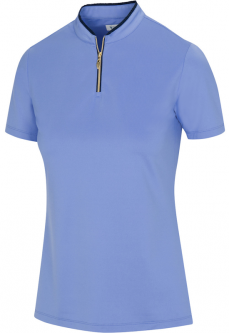 Greg Norman Ladies Bella Short Sleeve Zip Golf Shirts - VERANDA (Peri)